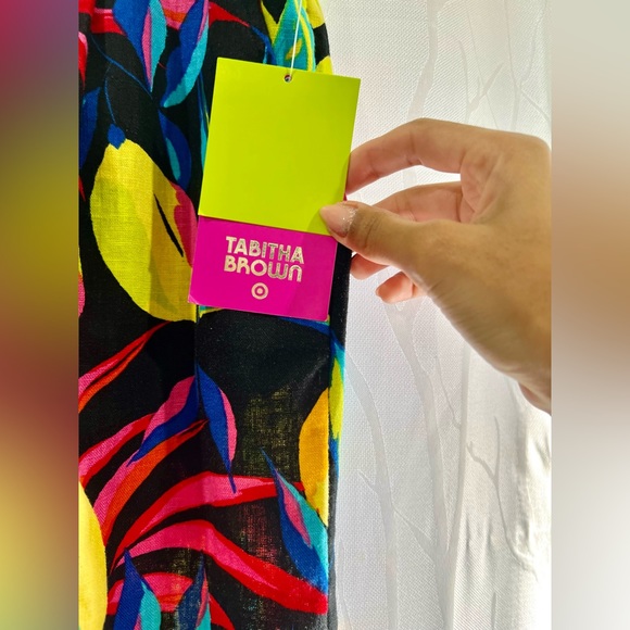 Tabitha Brown x Target Women's Lemon Print Wide-Leg Pants - Medium - Picture 3 of 14